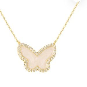 Evry Jewels Mariposa Necklace - Gold/Pearl - brand New